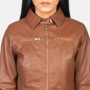 
Tomachi Rojo Chaqueta de Cuero para Mujer – alternate product view 6