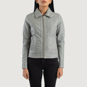 Vixen Classic Collar Chaqueta de Cuero para Mujer – Vista alternativa del producto 4