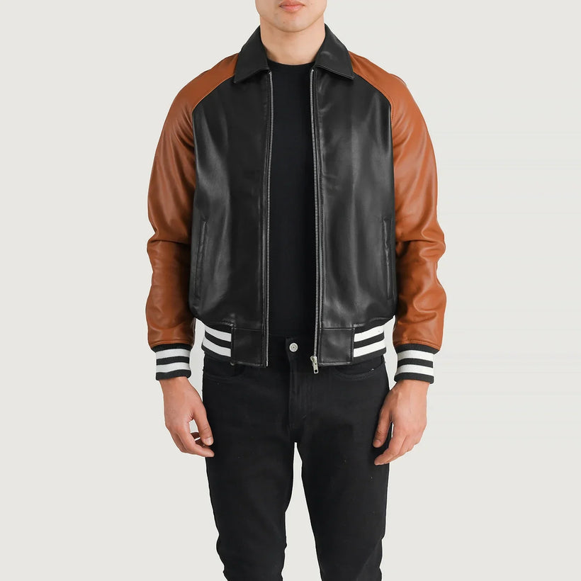 Walton Varsity Chaqueta de Cuero para Hombre