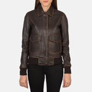 Westa A-2 Cazadora Bomber de Cuero para Mujer – Vista alternativa del producto 5