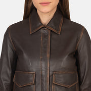 Westa A-2 Cazadora Bomber de Cuero para Mujer – Vista alternativa del producto 7
