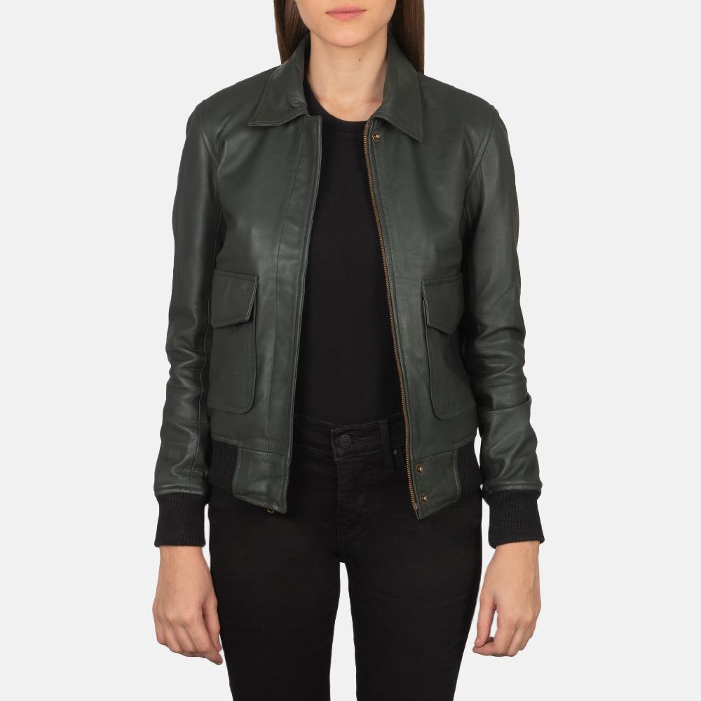 Westa A-2 Cazadora Bomber de Cuero para Mujer – Vista alternativa del producto 1