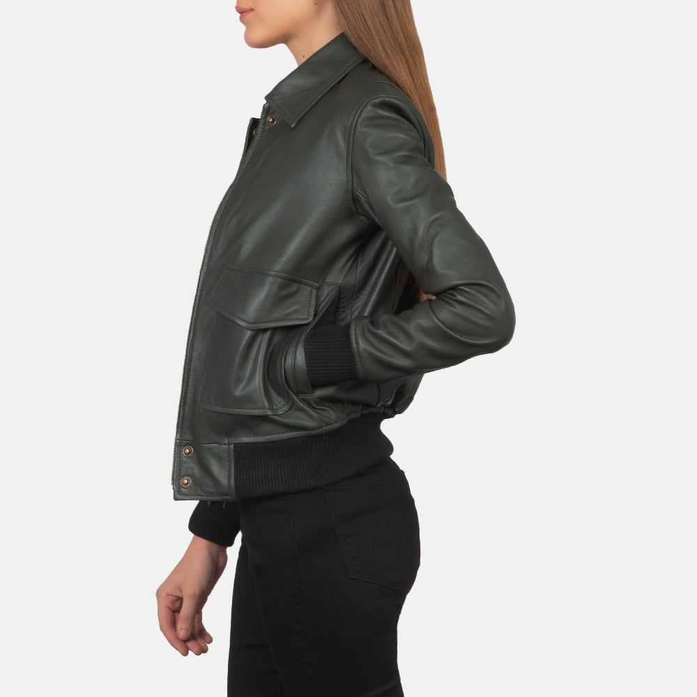 Westa A-2 Cazadora Bomber de Cuero para Mujer – Vista alternativa del producto 2