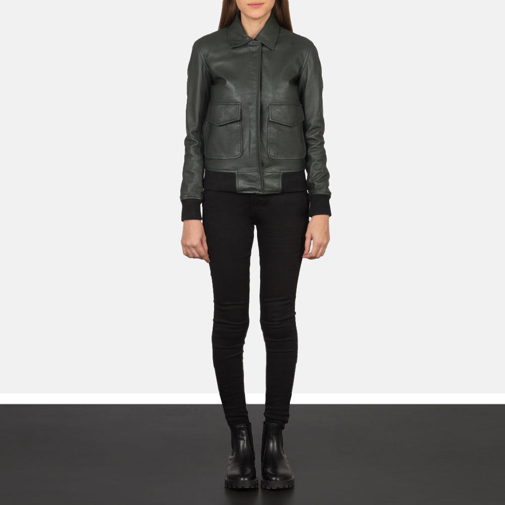 Westa A-2 Cazadora Bomber de Cuero para Mujer – Vista alternativa del producto 3