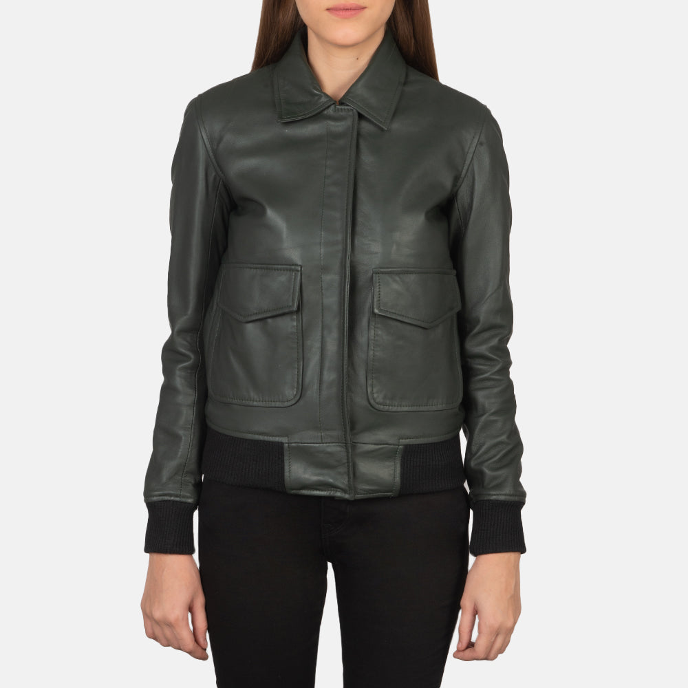 Westa A-2 Cazadora Bomber de Cuero para Mujer – Vista alternativa del producto 4