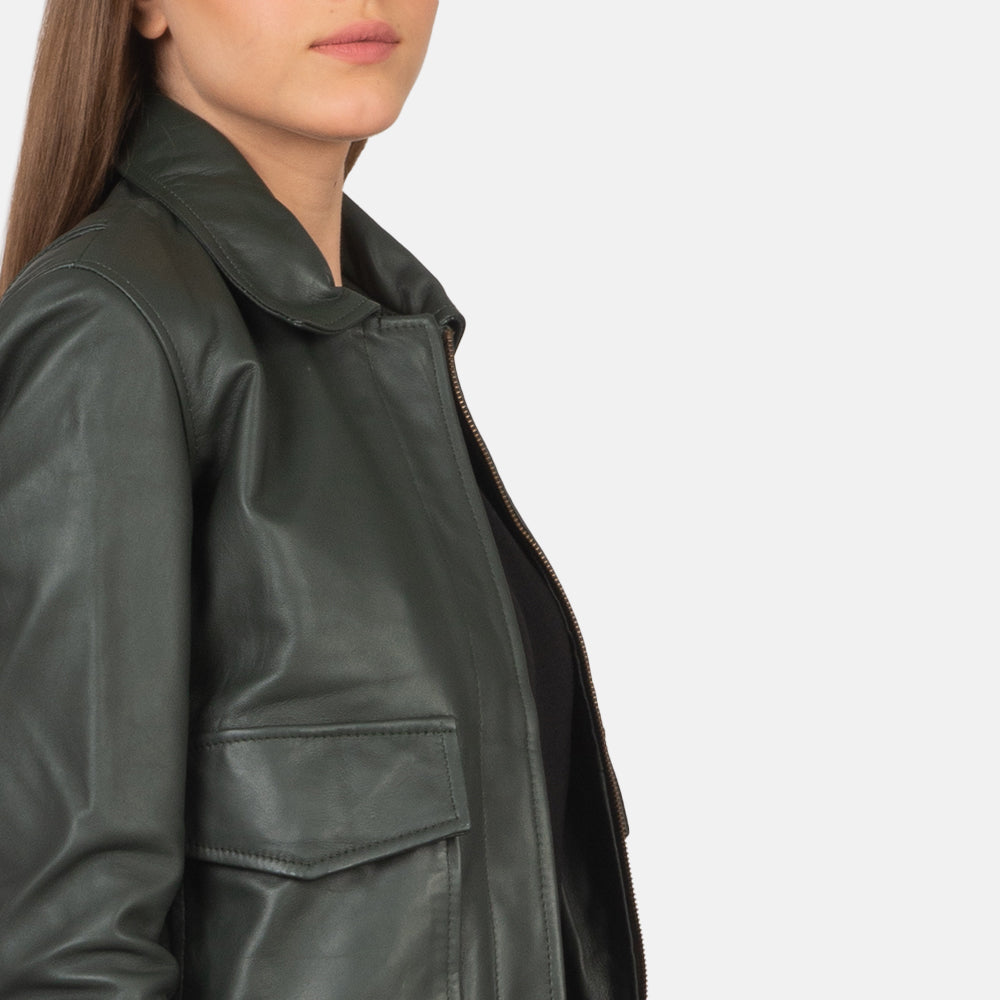 Westa A-2 Cazadora Bomber de Cuero para Mujer – Vista alternativa del producto 6