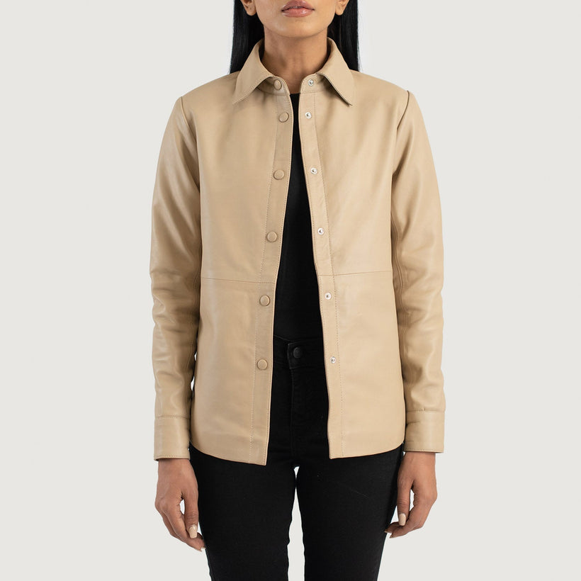 Zenith Shirt Chaqueta de Cuero para Mujer