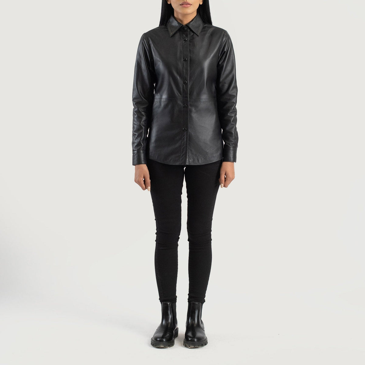 
Zenith Shirt Chaqueta de Cuero para Mujer – alternate product view 3