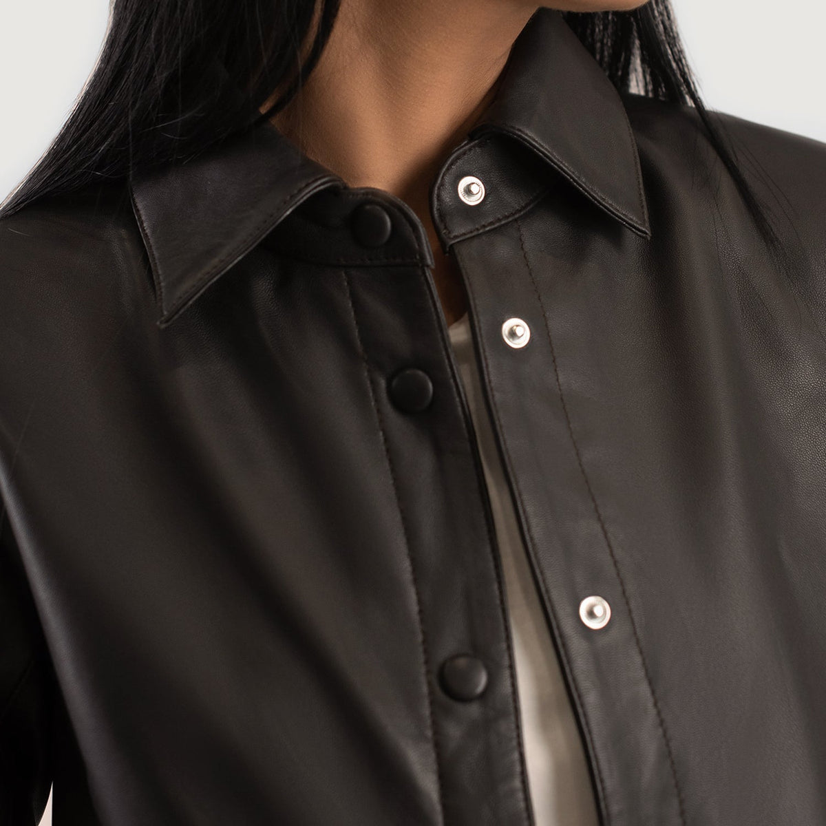 
Zenith Shirt Chaqueta de Cuero para Mujer – alternate product view 6