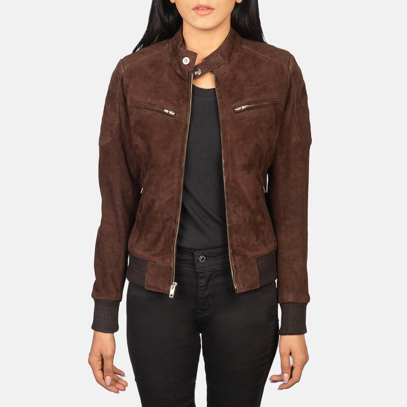 Zenna Chaqueta Bomber de Cuero para Mujer