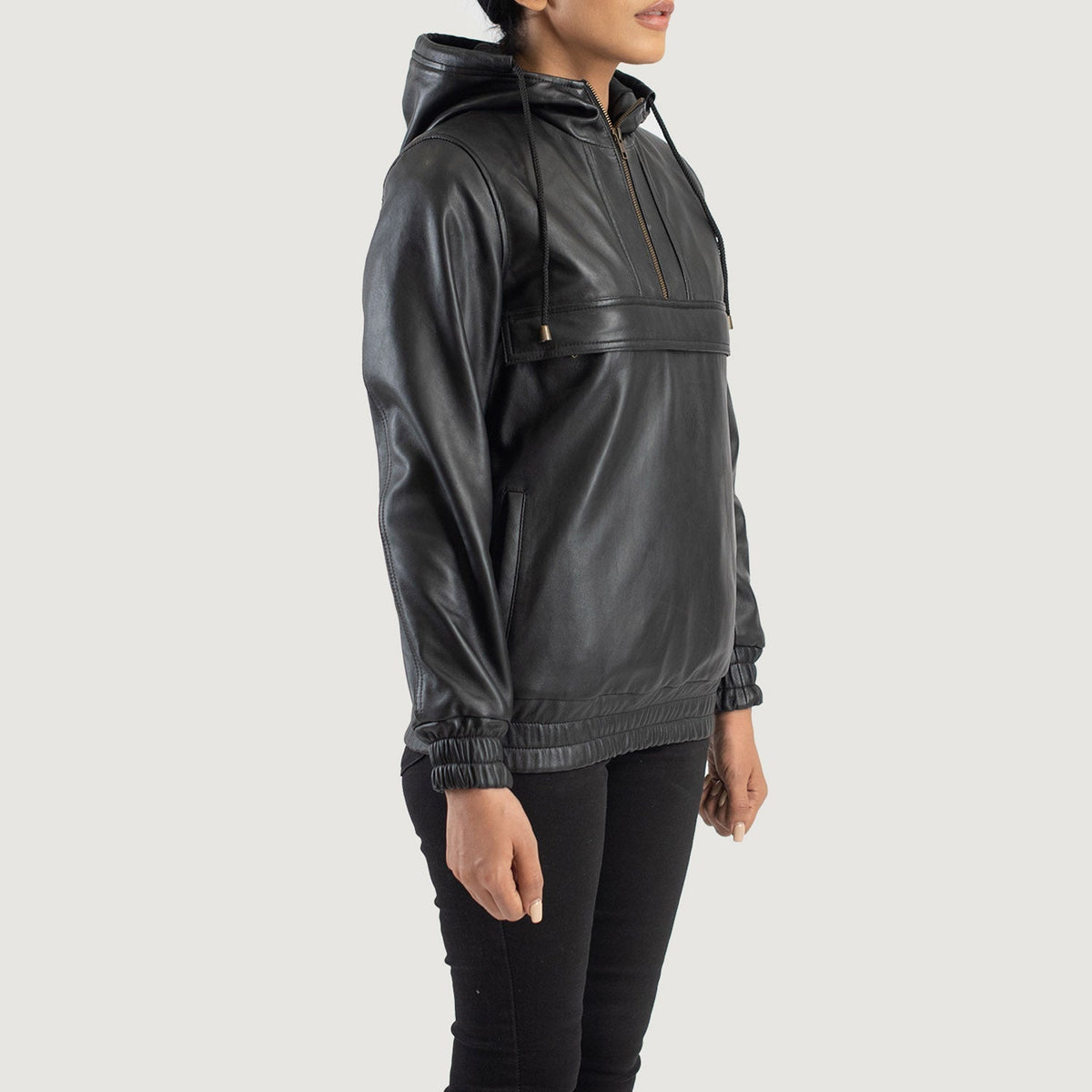 Zest Hooded Pullover Chaqueta de Cuero para Mujer – Vista alternativa del producto 2