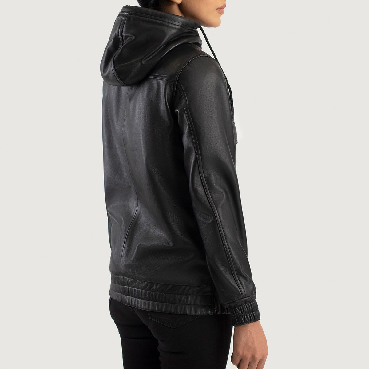 Zest Hooded Pullover Chaqueta de Cuero para Mujer – Vista alternativa del producto 5
