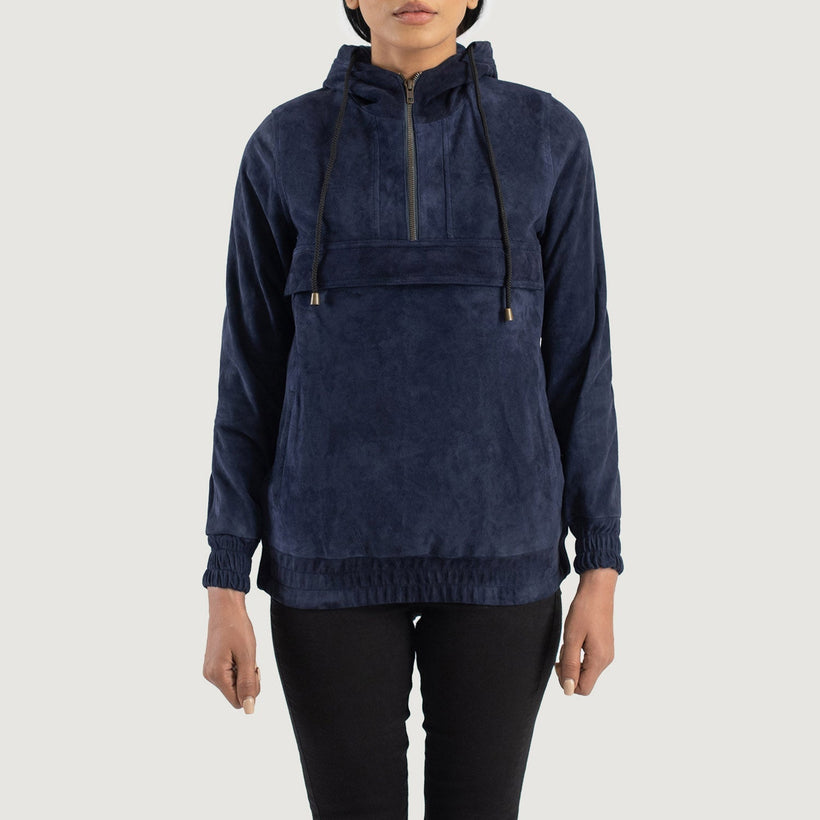 Zest Hooded Pullover Chaqueta de Cuero para Mujer