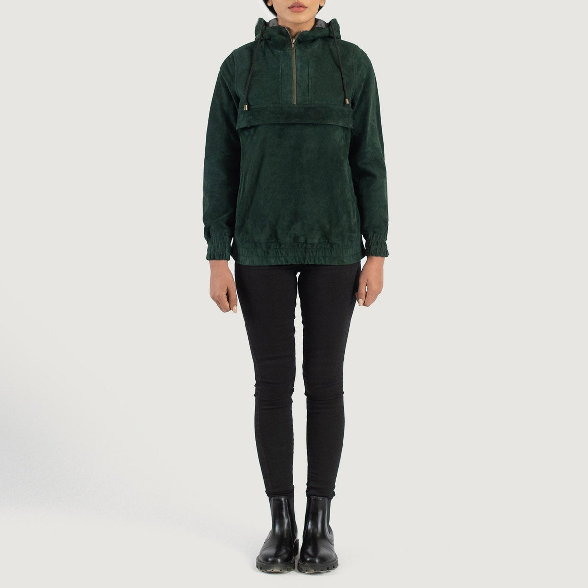 Zest Hooded Pullover Chaqueta de Cuero para Mujer – Vista alternativa del producto 3